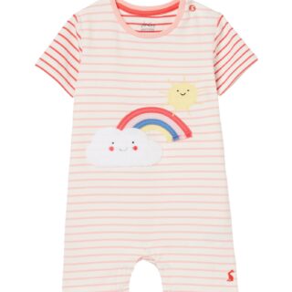 Cotton Rich Striped Rainbow Romper