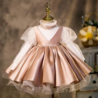 Beautiful Cream Girl Party Dress