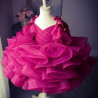 Beautiful Pink Girl Party Dress